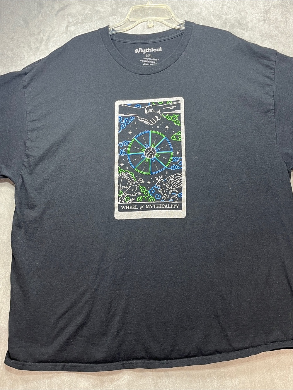 Mythical Wheel of Mythicality Graphic T-Shirt Black 3XL GMM Rhett & Link